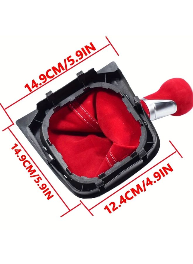 Red Circle Bright Black 6 Speed Gear Shift Knob Cover For Volkswagen Golf MK5 MK6 R32 GTI 2004 2009 - Image 2